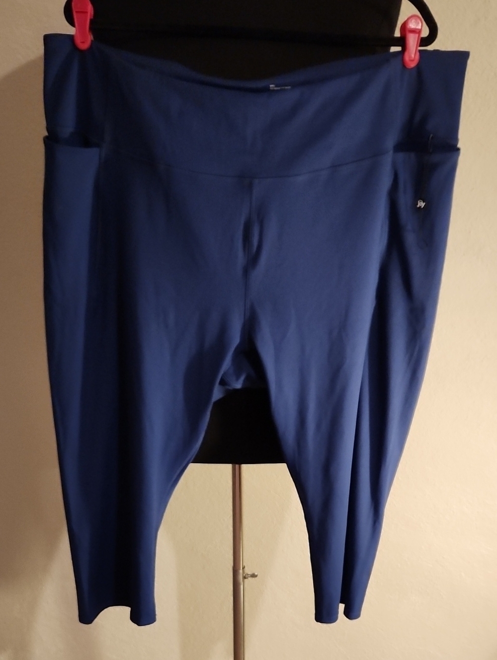 Boss Navy Blue High Rise Performance Leggings Side Pockets Size 2X